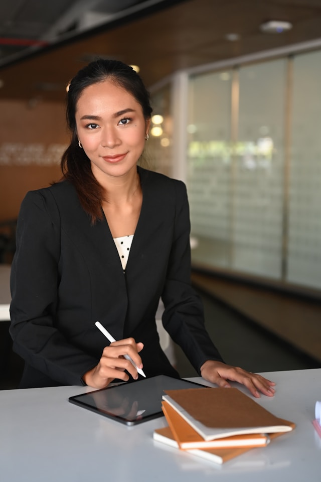 A Private Pa waiting to go into a job interview